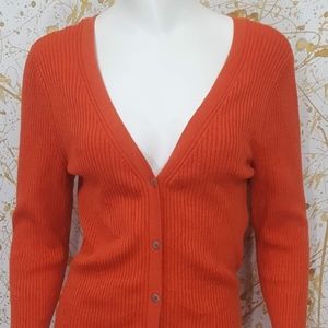 New York & Co ribbed button down cardigan Medium